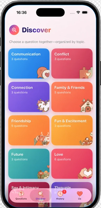 English topic overview in the ever2 app