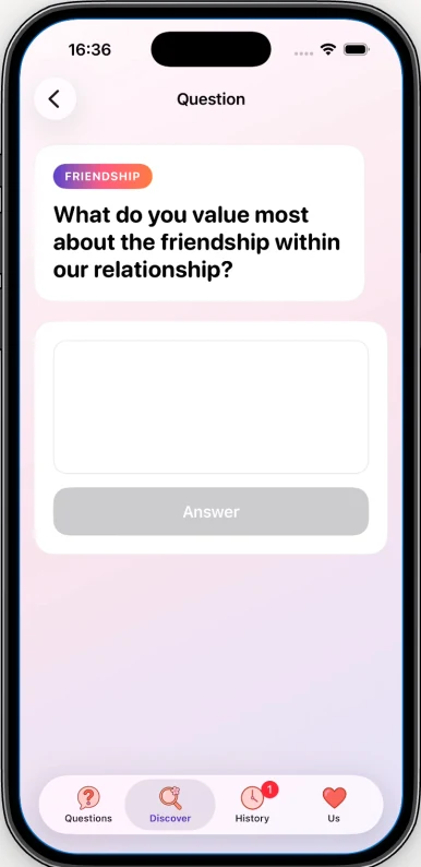 English friendship question in the ever2 app